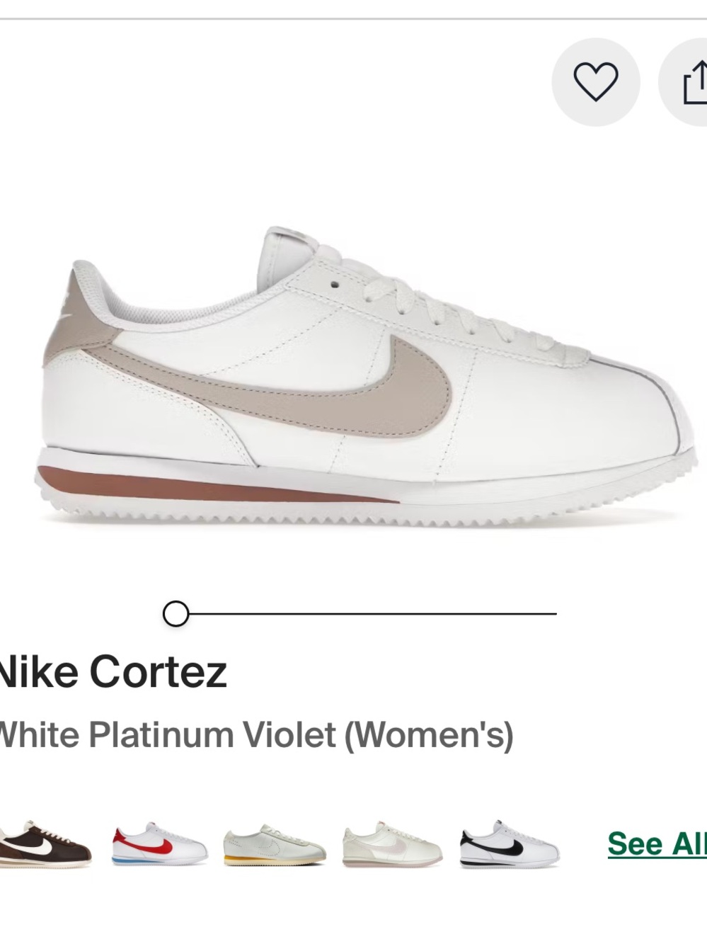 NIKE CORTEZ WHITE/MALVA